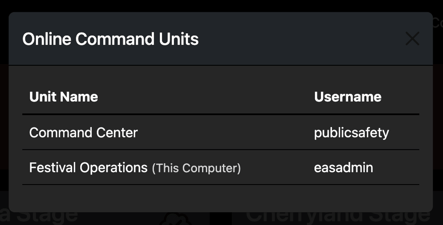 screenshot of online units